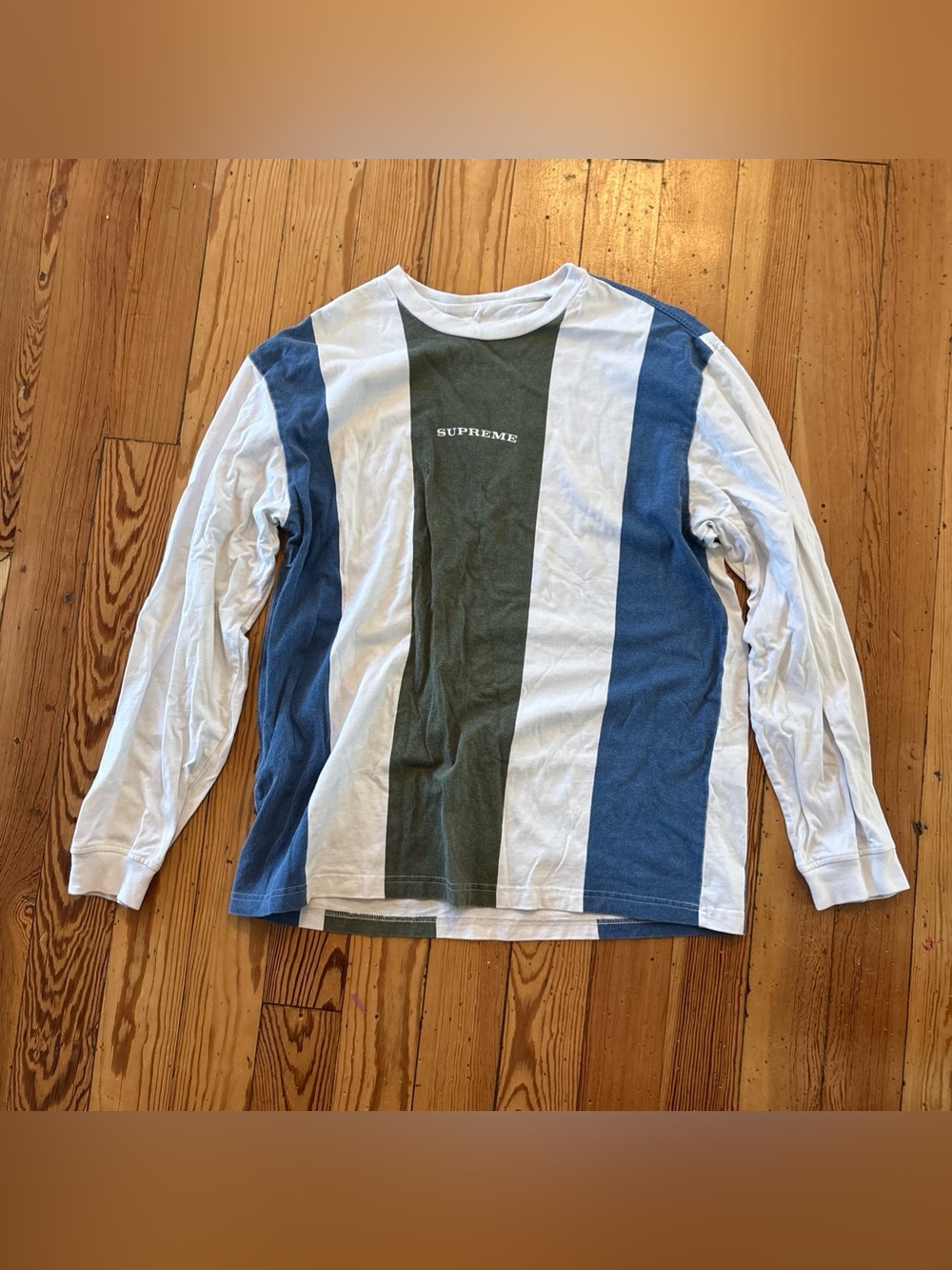 Supreme Global Standard Long-Sleeve Top Stripe ‘Natural’ Medium *Hole